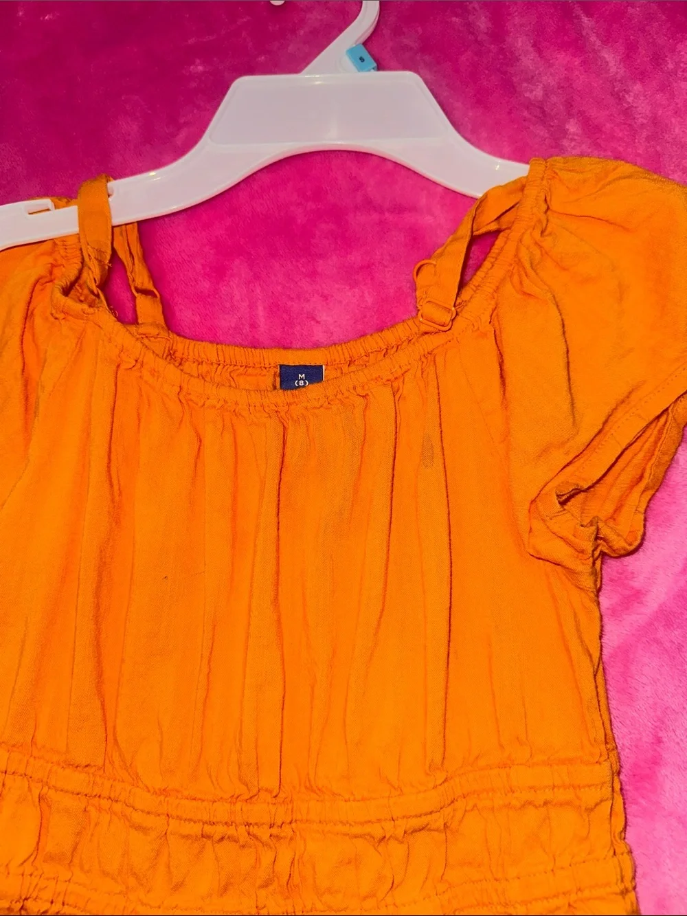 Old Navy Mustard Tiered Cotton Dress